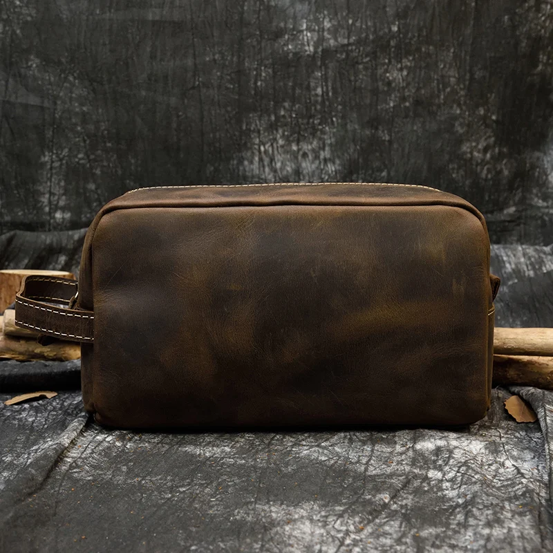 Large Toiletry Bag Made Of Premium Leather