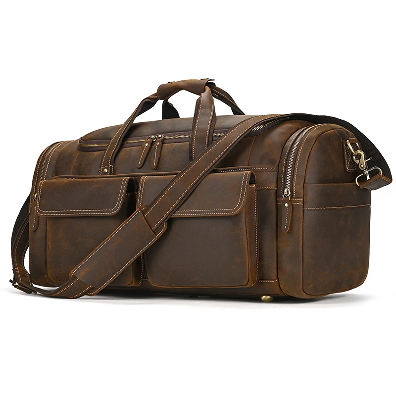 Johanna Wide Open Travel Duffel Bag - Dark Oak