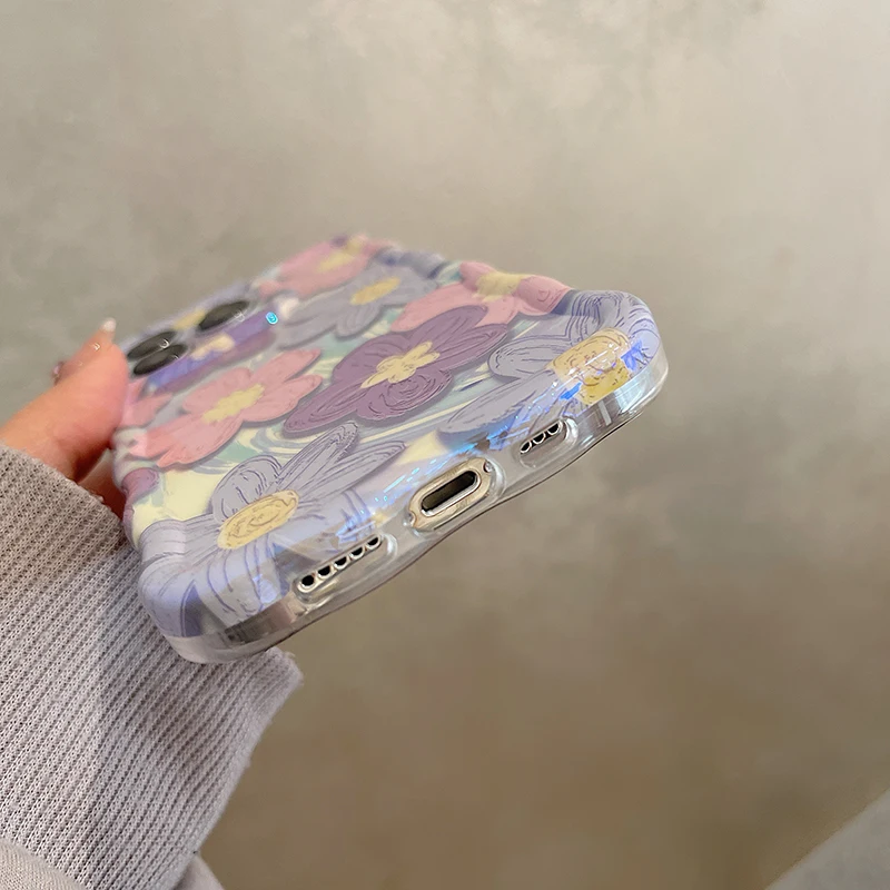 Colorful Floral Wavy Iphone Case