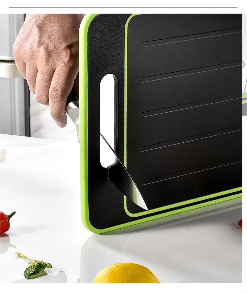 Double-side Cutting Board With Knife Sharpener