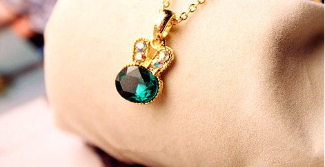 The Necklace Is With A Green Rabbit