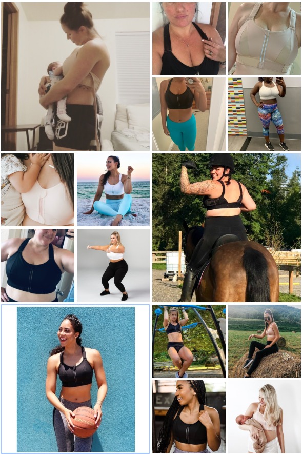 Last Day 49% Off – Wireless Supportive Adjustable Zip Front Sports Bra