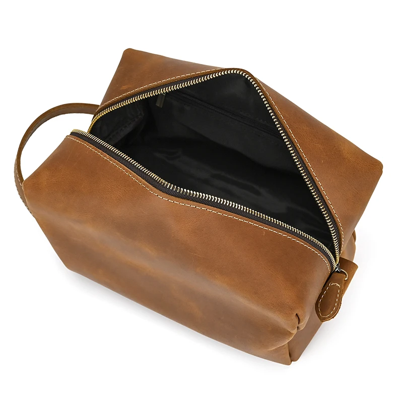 Large Toiletry Bag Made Of Premium Leather