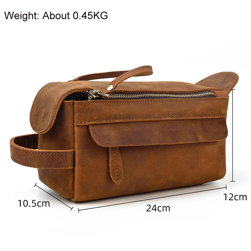 Large Toiletry Bag Made Of Premium Leather