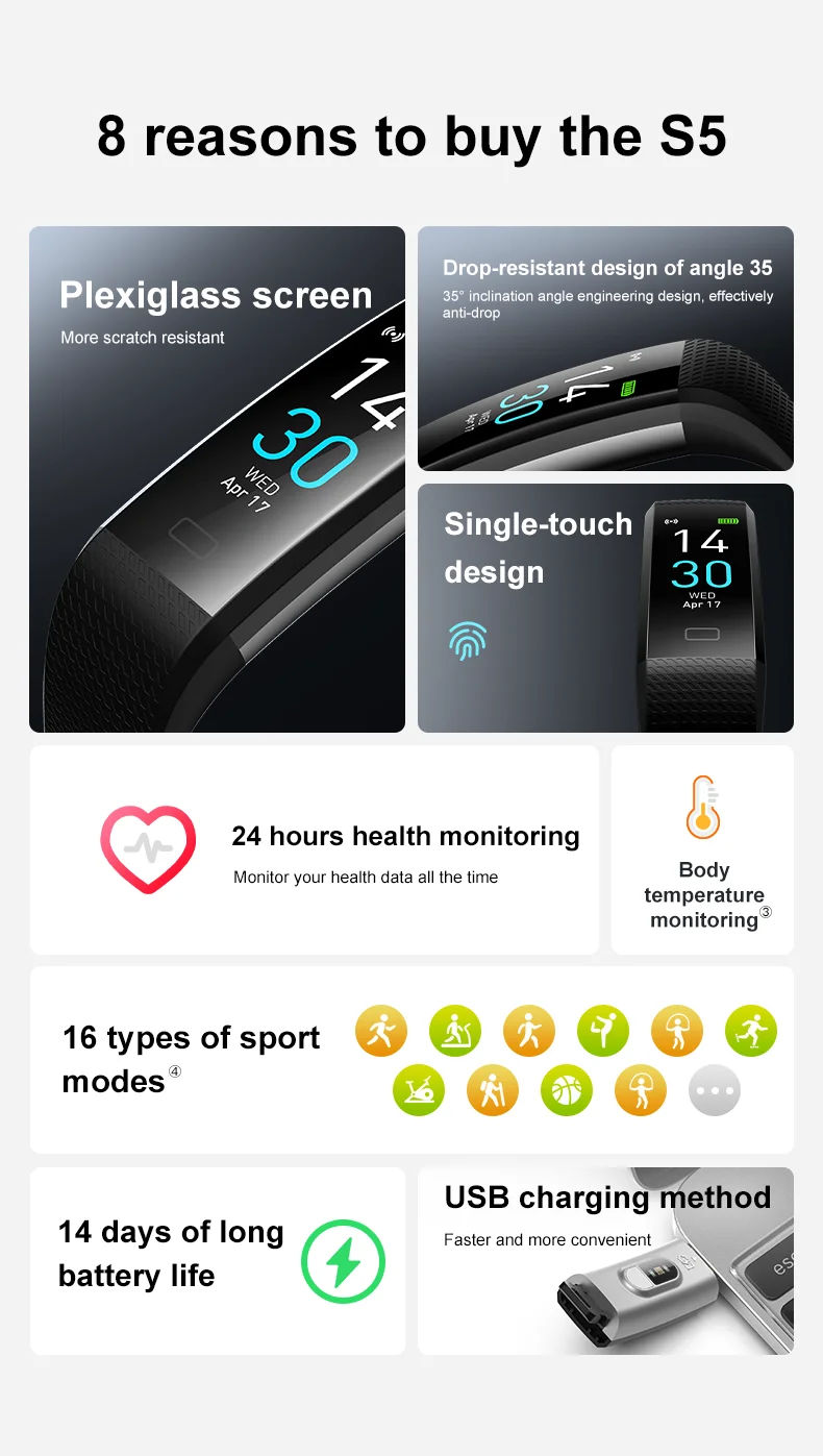 Convenient Blood Pressure Smartwatch And Heart Rate Monitor