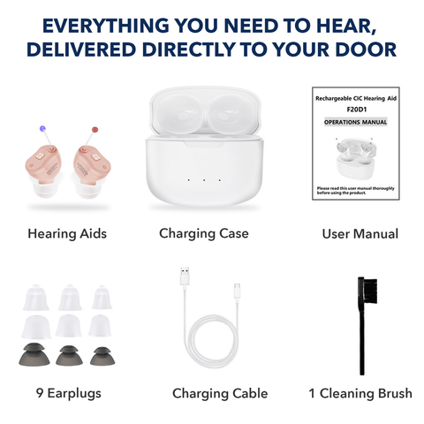 2024 Mini Otc Digital Hearing Aids 16 Channels, Rechargeable & Invisible