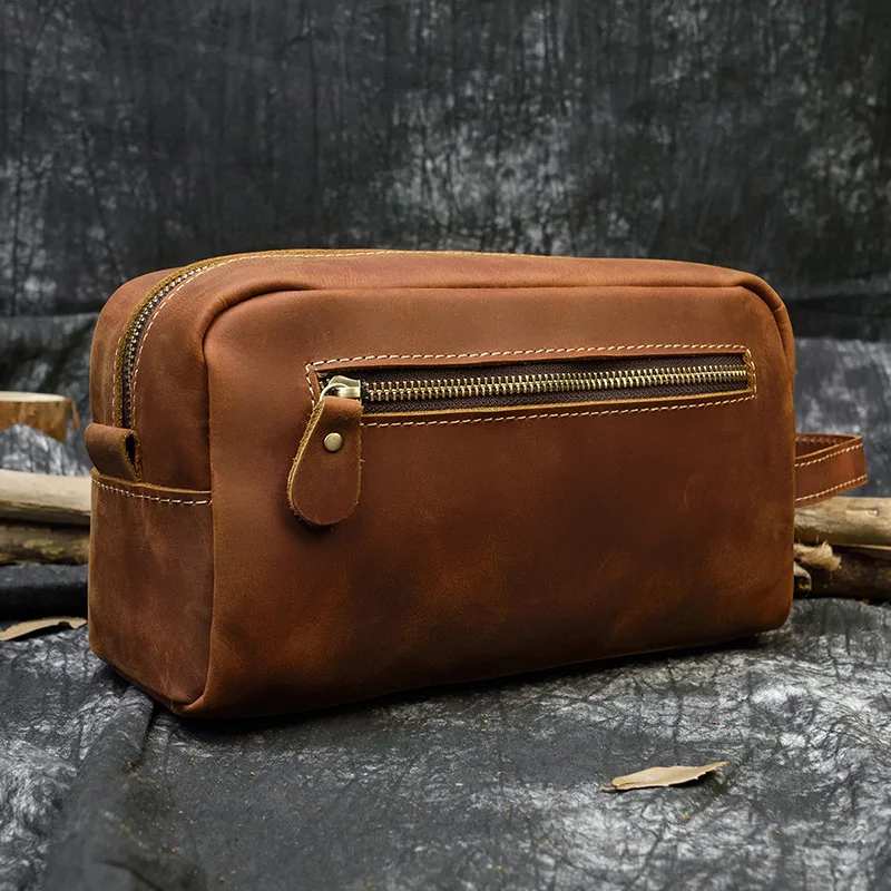 Large Toiletry Bag Made Of Premium Leather