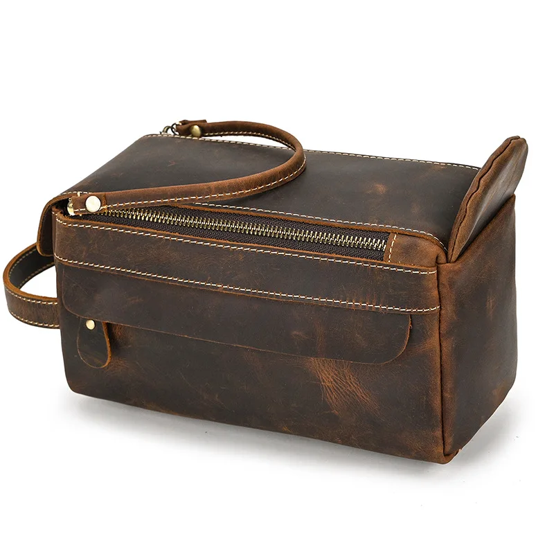 Large Toiletry Bag Made Of Premium Leather