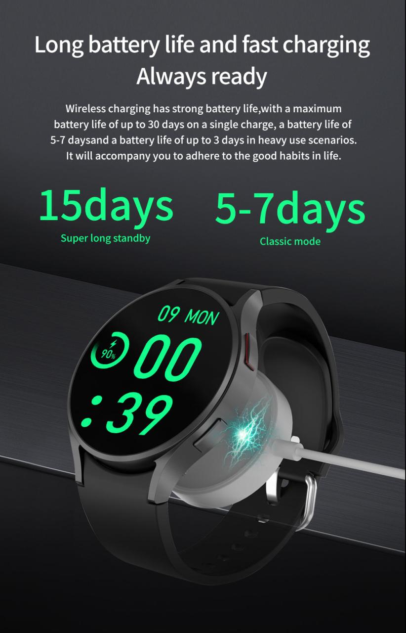 Blood Pressure Blood Oxygen Blood Sugar Monitoring, Voice Call Health Waterproof Smartwatch