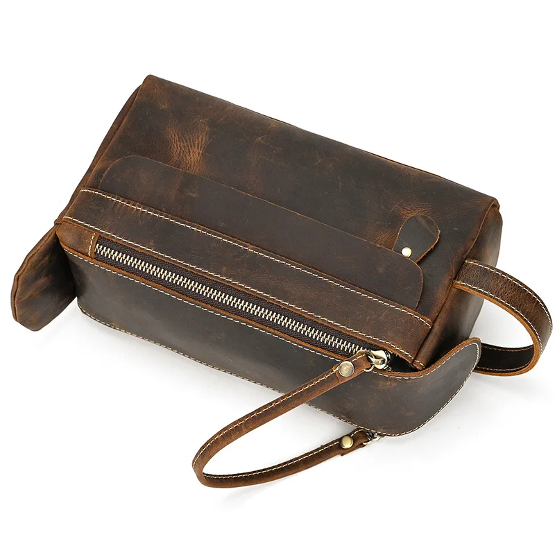 Large Toiletry Bag Made Of Premium Leather