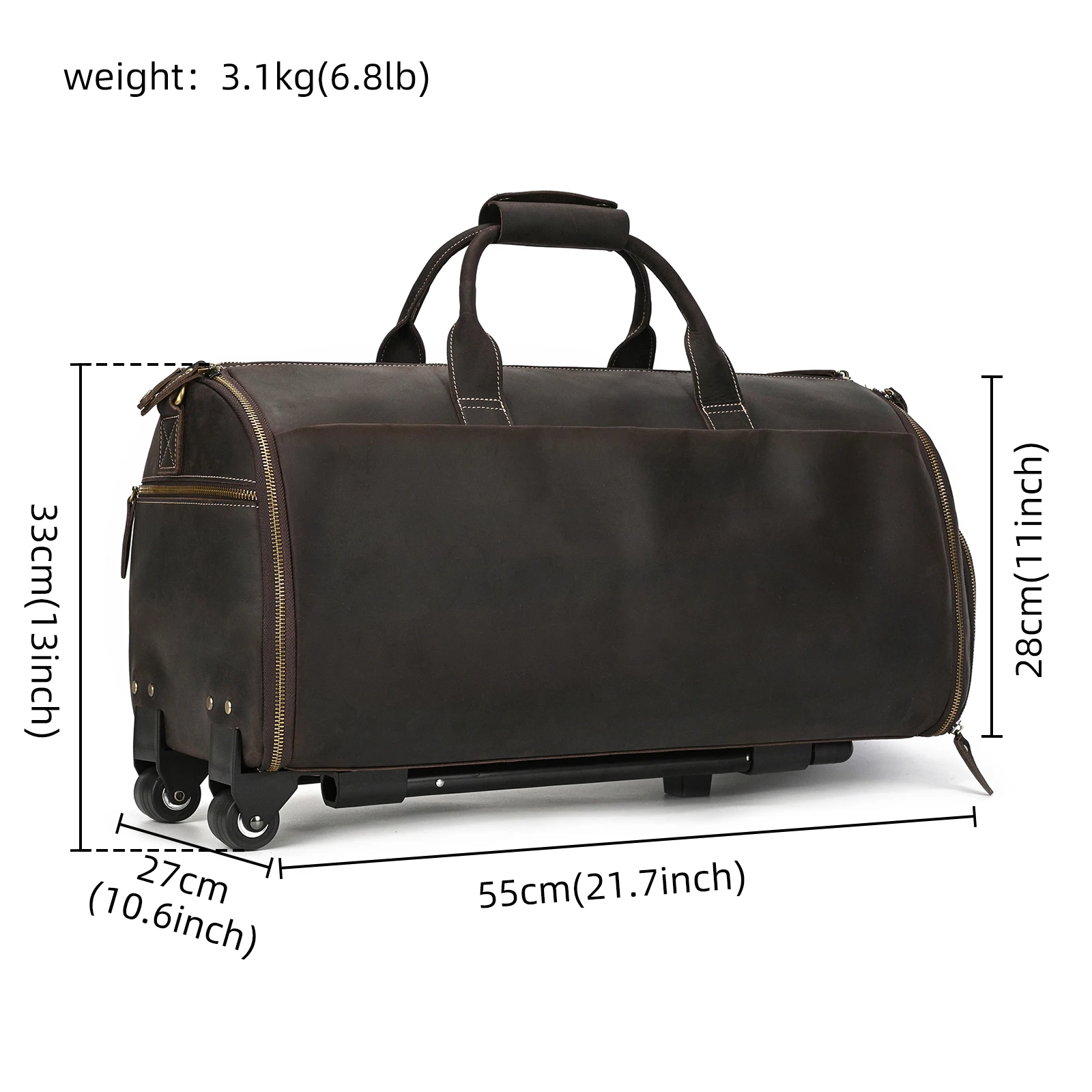 Large Travel Bag - Premium Leather