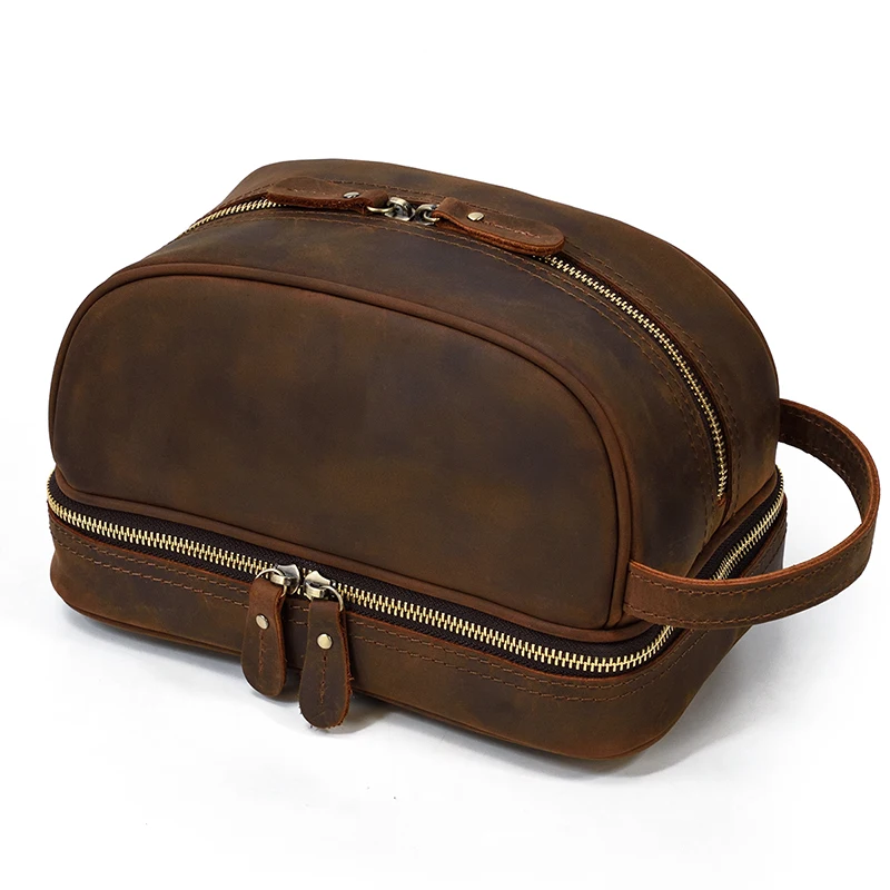 Large Toiletry Bag Made Of Premium Leather