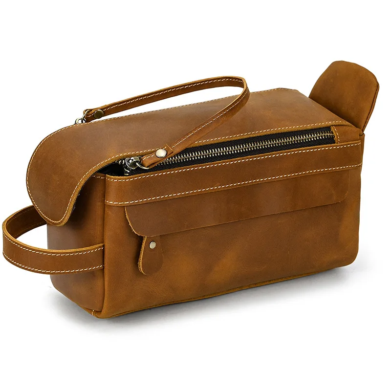Large Toiletry Bag Made Of Premium Leather