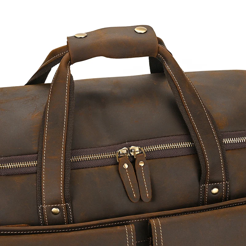 Johanna Wide Open Travel Duffel Bag - Dark Oak