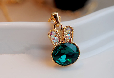 The Necklace Is With A Green Rabbit