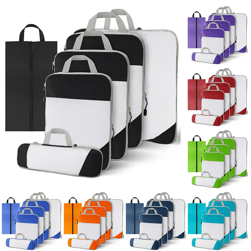 Expandable & Compression Packing Cubes – 6x Pcs
