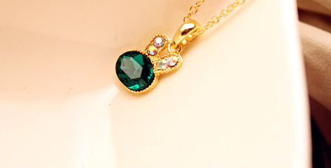 The Necklace Is With A Green Rabbit