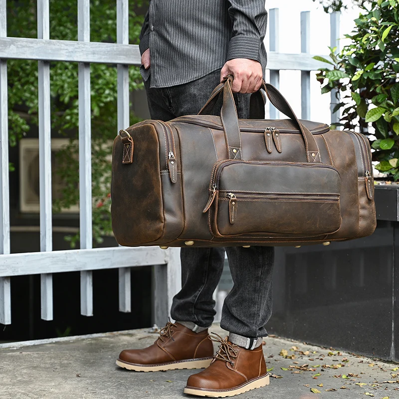 Johanna Wide Open Travel Duffel Bag - Dark Oak