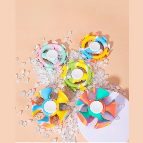 Anti-stress Silicone Colorful Hand Spinner