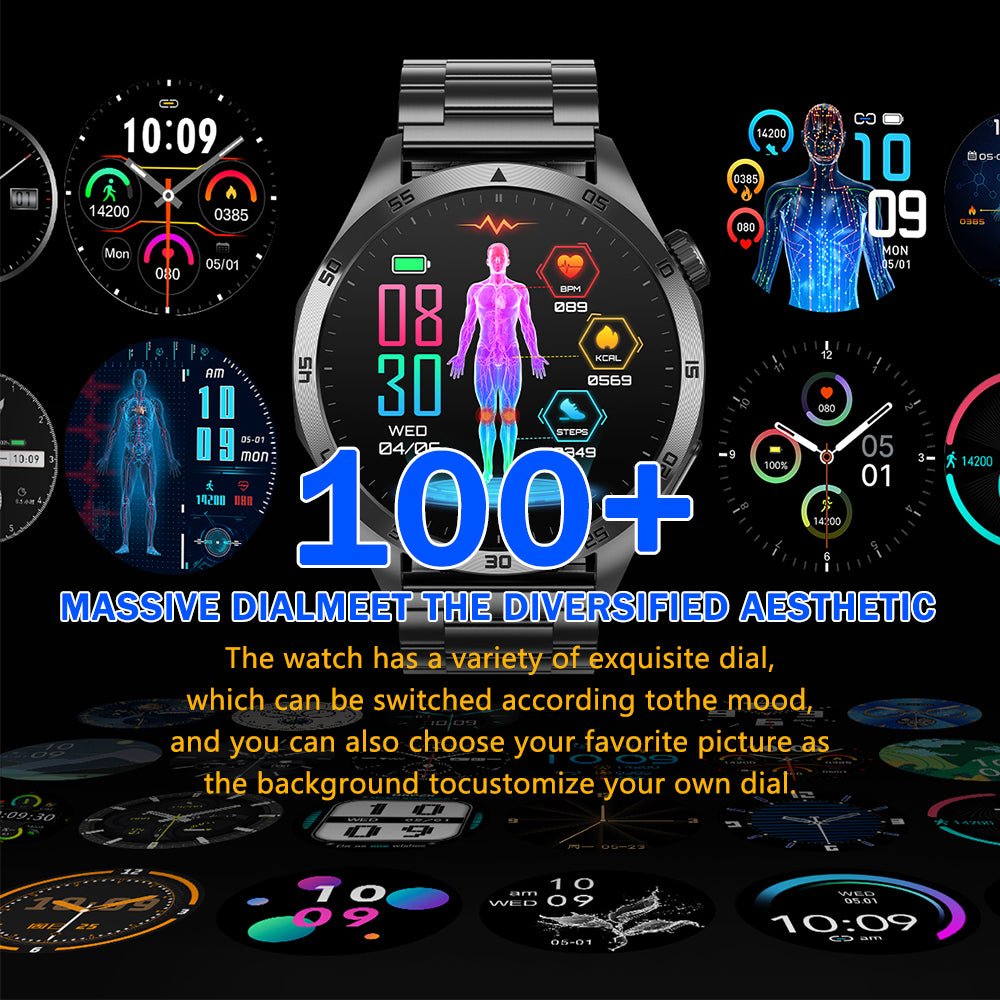 Intelligent Micro-physical Examination Blood Glucose Ecg Pressure Blood Oxygen Smartwatch