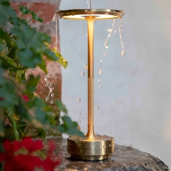 Chic Metallic Cordless Table Lamps – Dimmable & Rechargeable Waterproof Desk Light