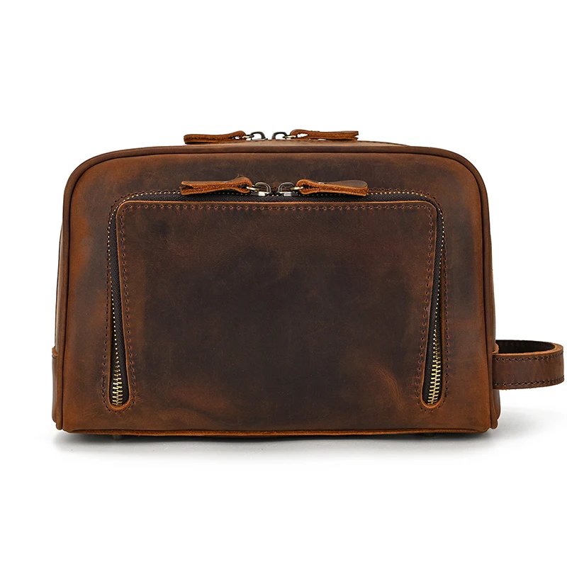 Large Toiletry Bag Made Of Premium Leather