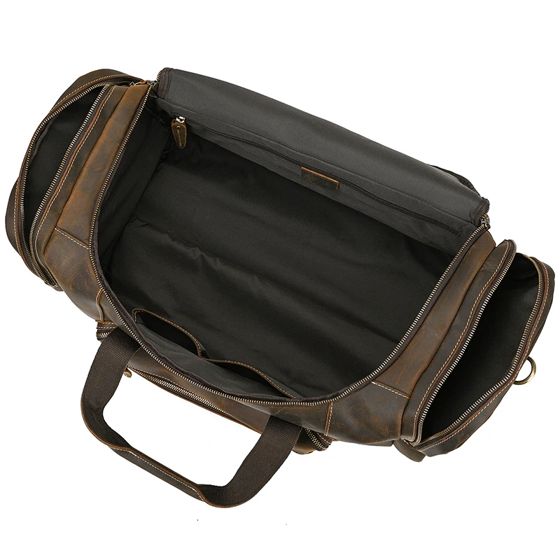 Johanna Wide Open Travel Duffel Bag - Dark Oak
