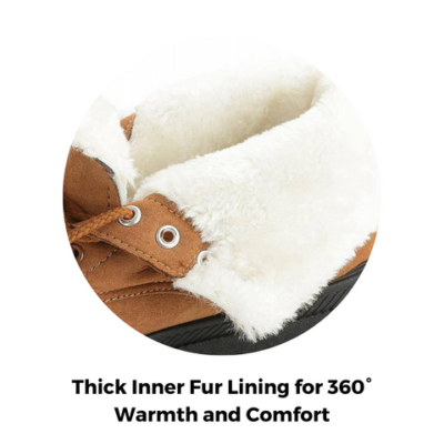 Anti-slip Waterproof Lace Up Snow Boots For Women