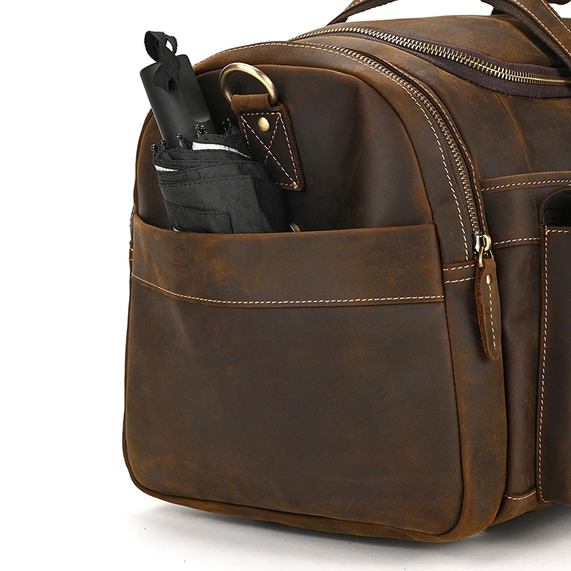 Johanna Wide Open Travel Duffel Bag - Dark Oak