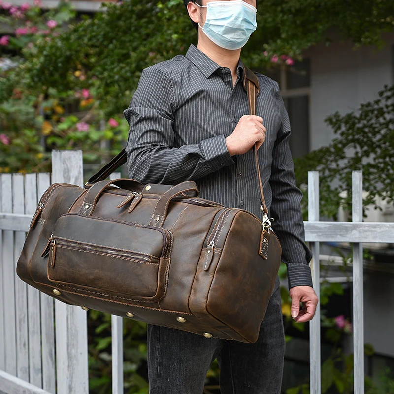 Johanna Wide Open Travel Duffel Bag - Dark Oak