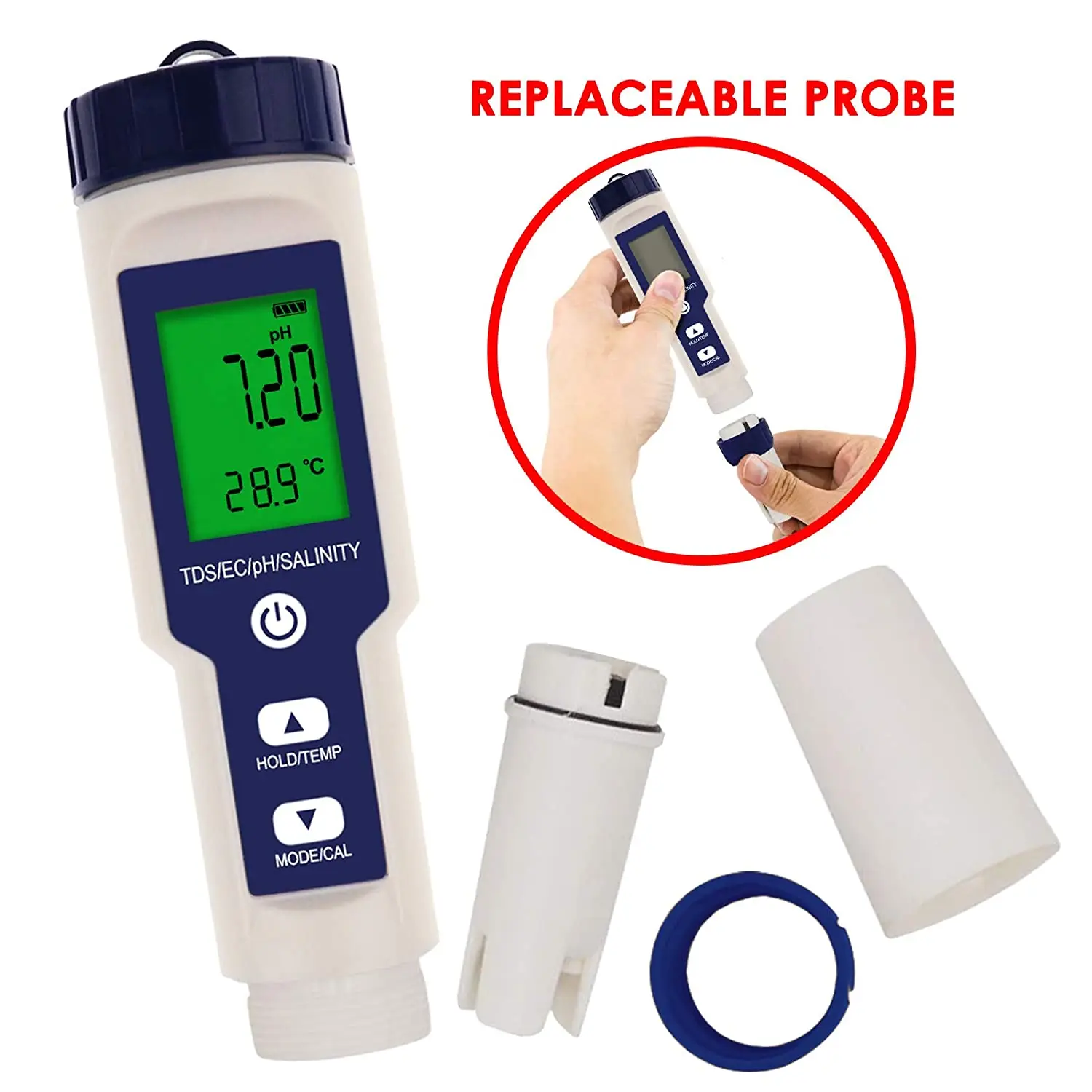 5-in-1 Digital Ph Meter With Tds /Ec /Salinity /Temp