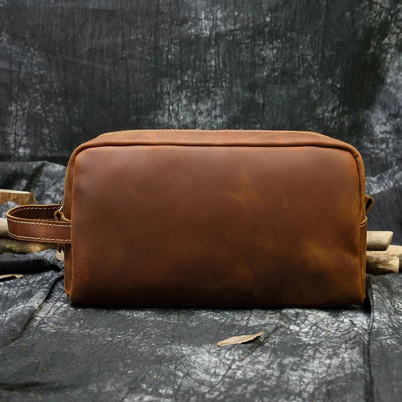 Large Toiletry Bag Made Of Premium Leather