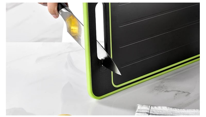 Double-side Cutting Board With Knife Sharpener