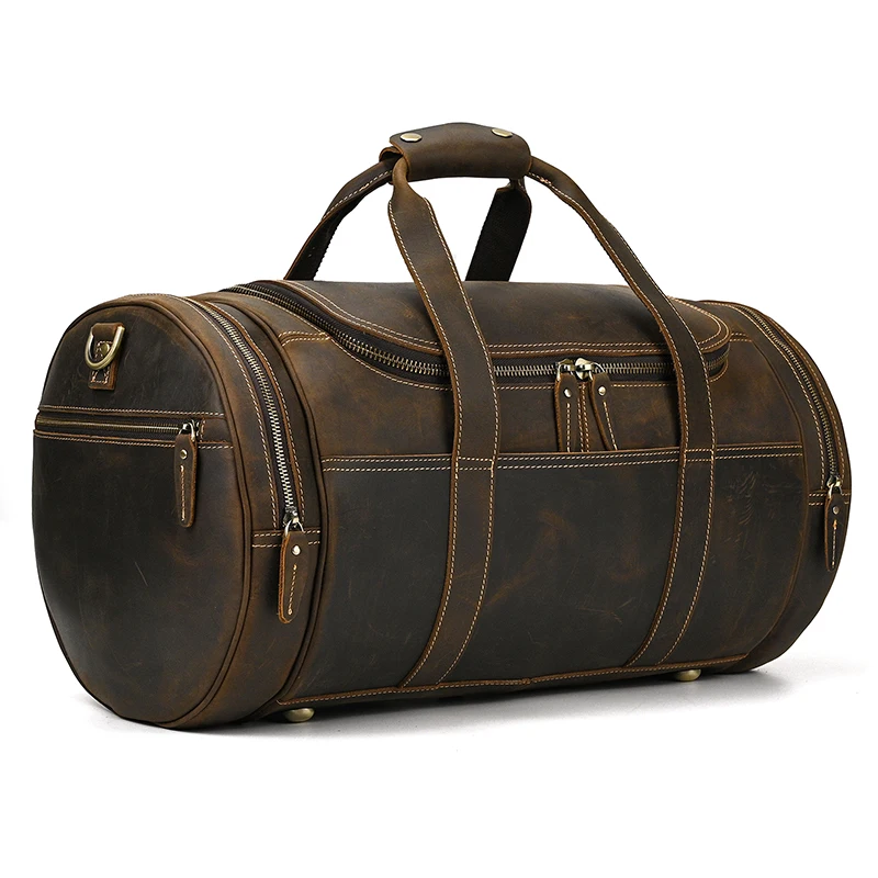 Johanna Wide Open Travel Duffel Bag - Dark Oak