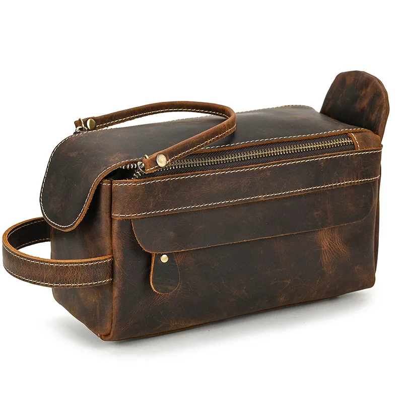 Large Toiletry Bag Made Of Premium Leather