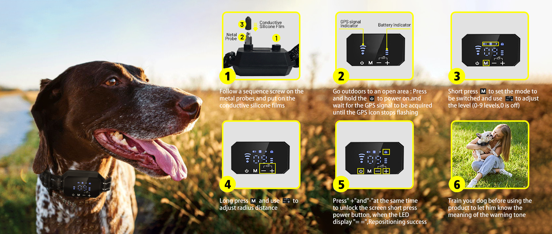 Gps Wireless Dog Training Fence