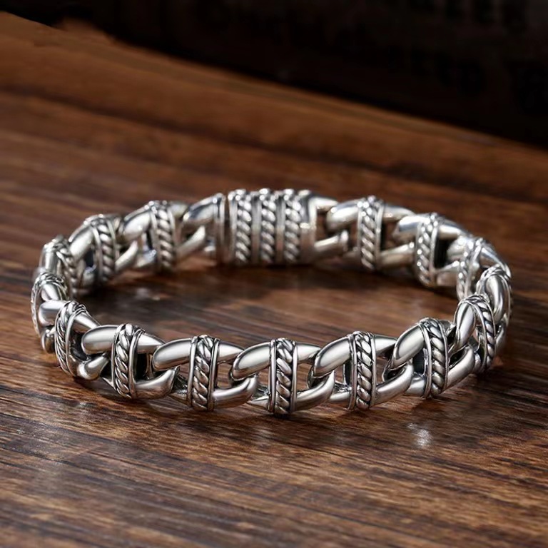 S925 Mens Cool Punk Bracelet