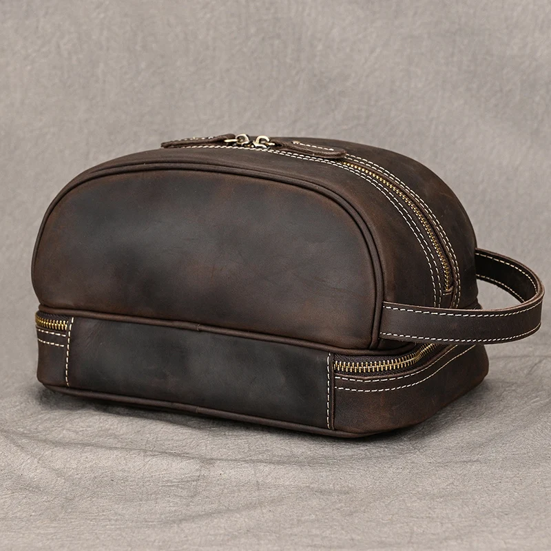 Large Toiletry Bag Made Of Premium Leather