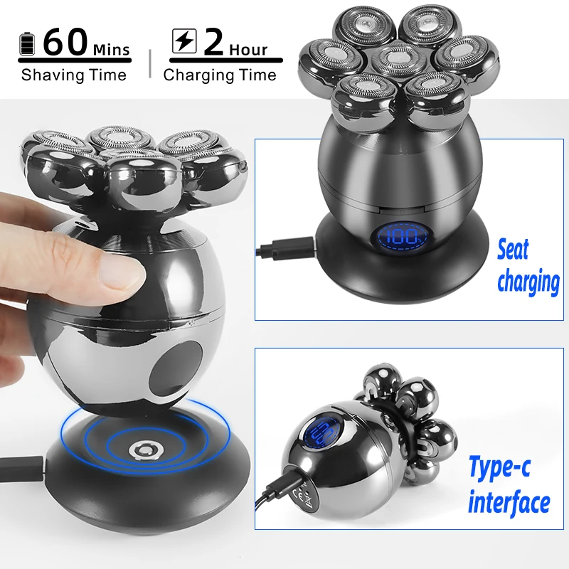 7d Portable Waterproof Electric Shaver