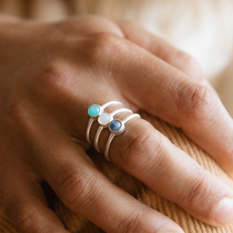 Exquisite Gemstone Sterling Silver Ring