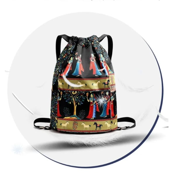 Drawstring Foldable Large Capacity Dry-wet Separation Travel Sports Backpack