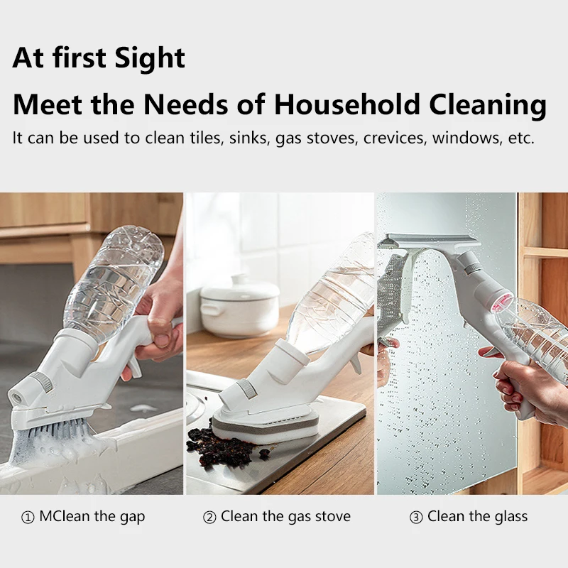 4-in-1 Bathroom Floor And Wall Cleaner Tool