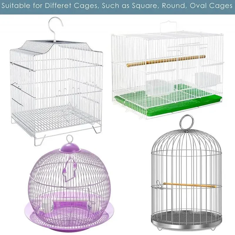 Bird Cage Food Catcher Nylon Mesh Net Cover Stretch Shell Skirt Cage