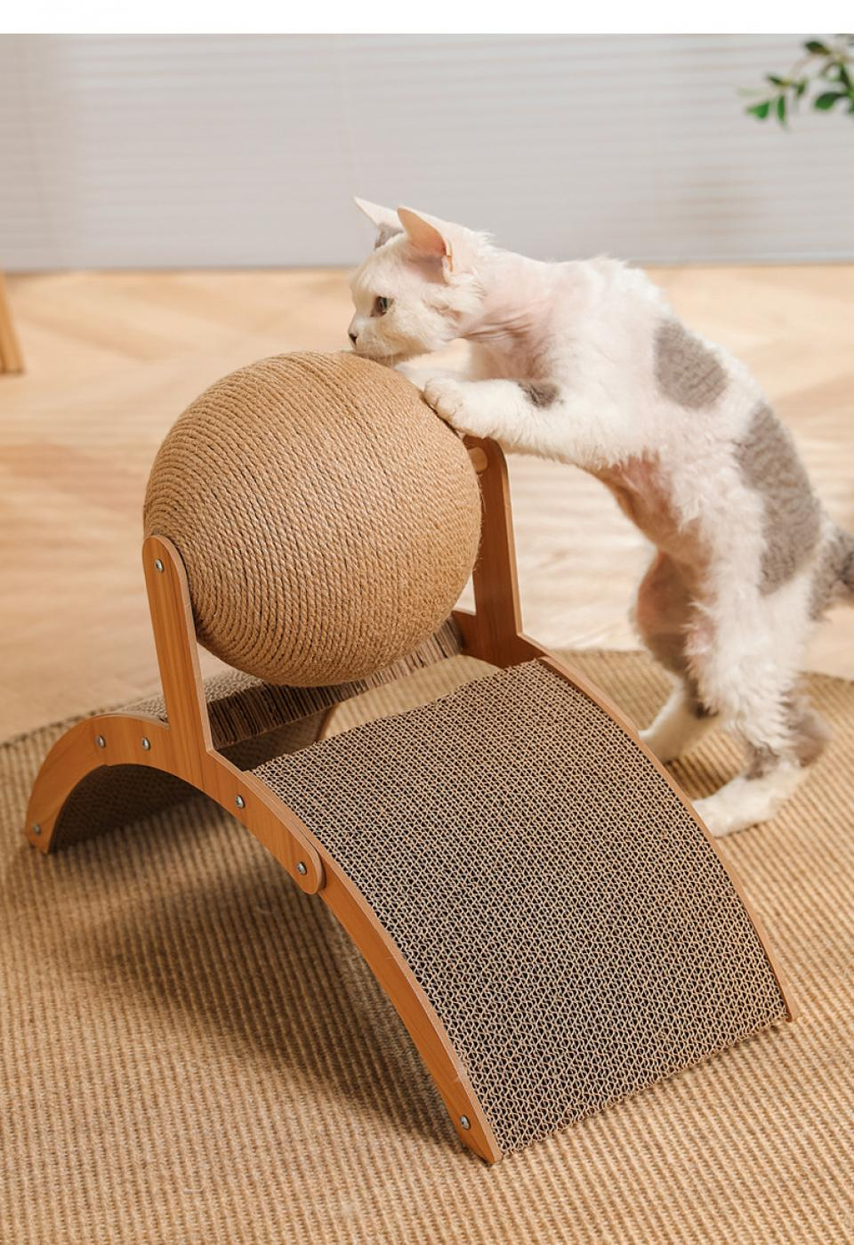 Wooden Cat Fun Play Scratcher Board