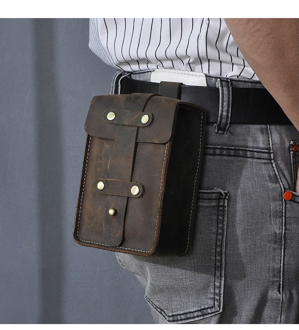 Waldorf Buffalo Leather Belt Bag