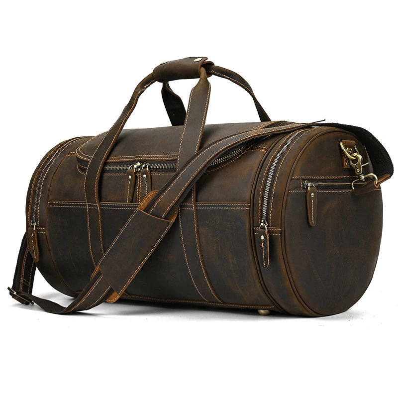 Johanna Wide Open Travel Duffel Bag - Dark Oak