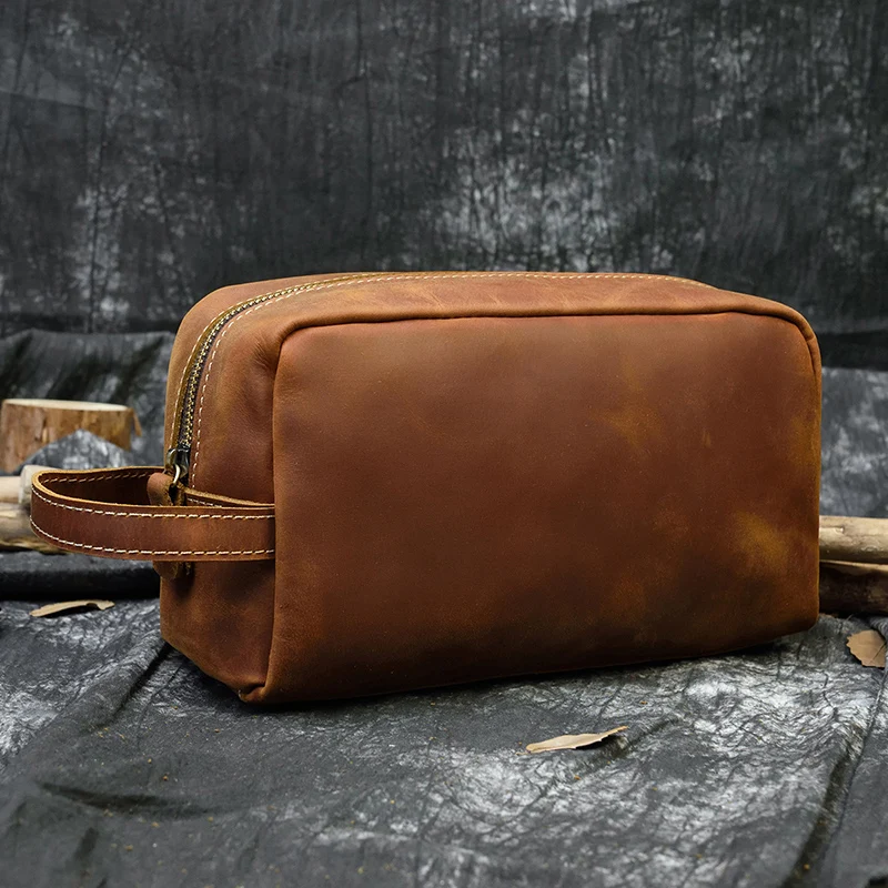 Large Toiletry Bag Made Of Premium Leather