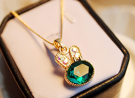 The Necklace Is With A Green Rabbit