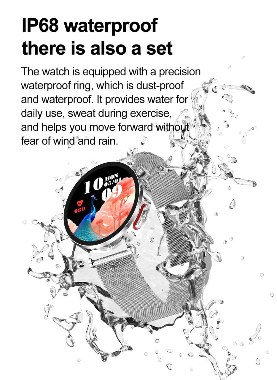 Blood Sugar Blood Pressure Blood Oxygen Monitoring Women‘s Smart Watch