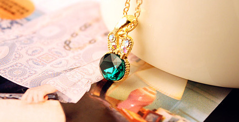 The Necklace Is With A Green Rabbit